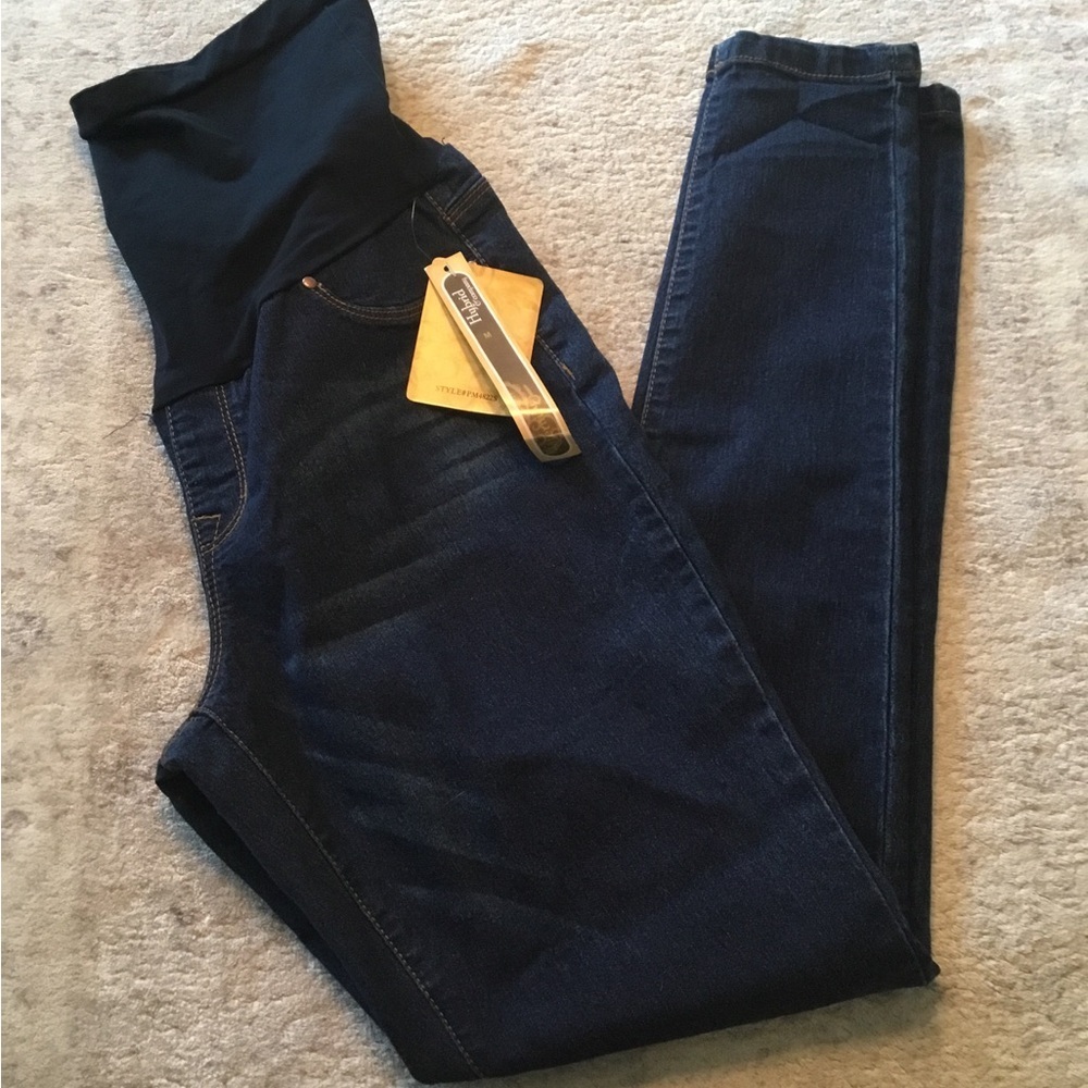 Women's Blue Maternity Jeans By Hybrid Size Medium